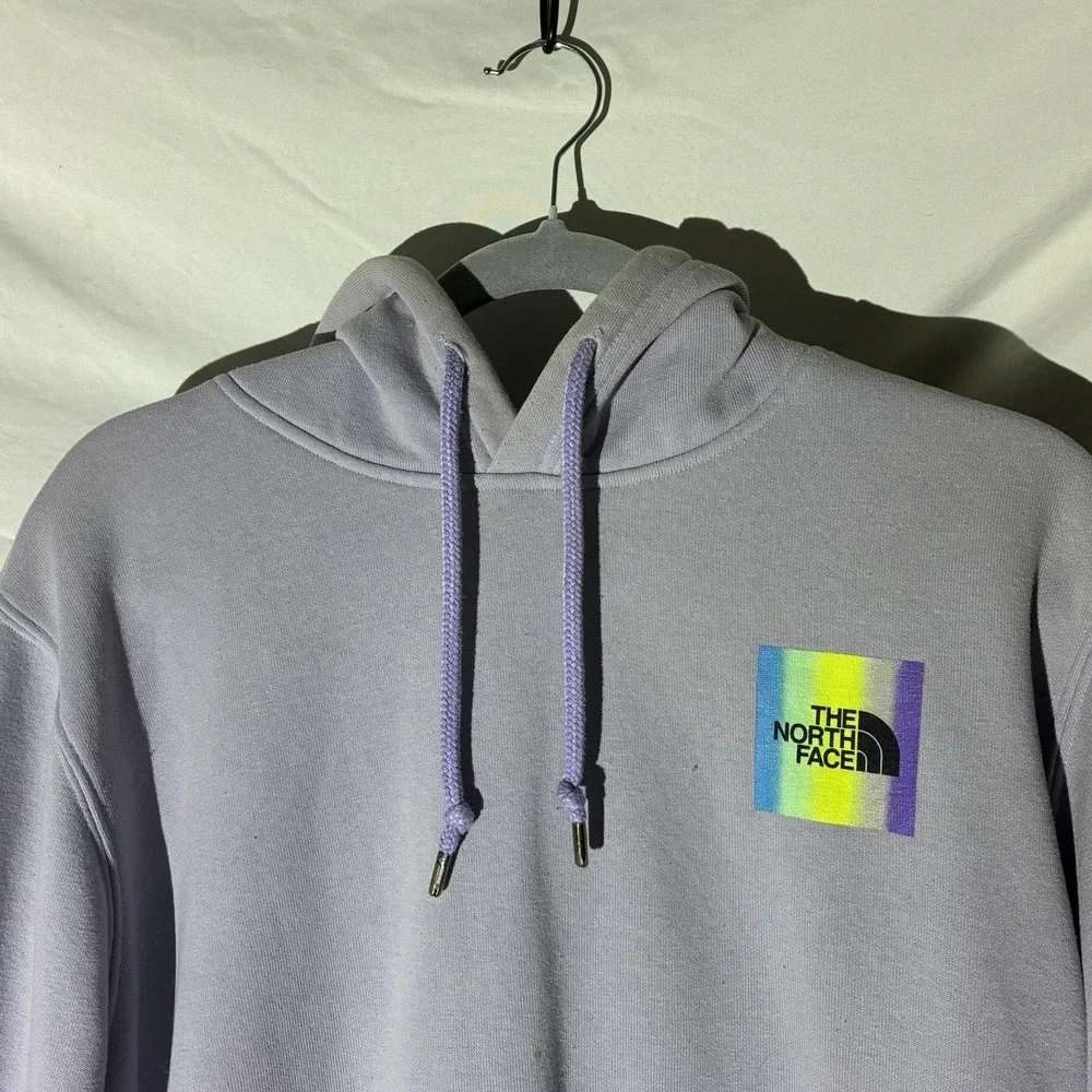 The North Face Men's XL Neon 3-D Graphic Print Logo Pullover Hoodie Drawstring